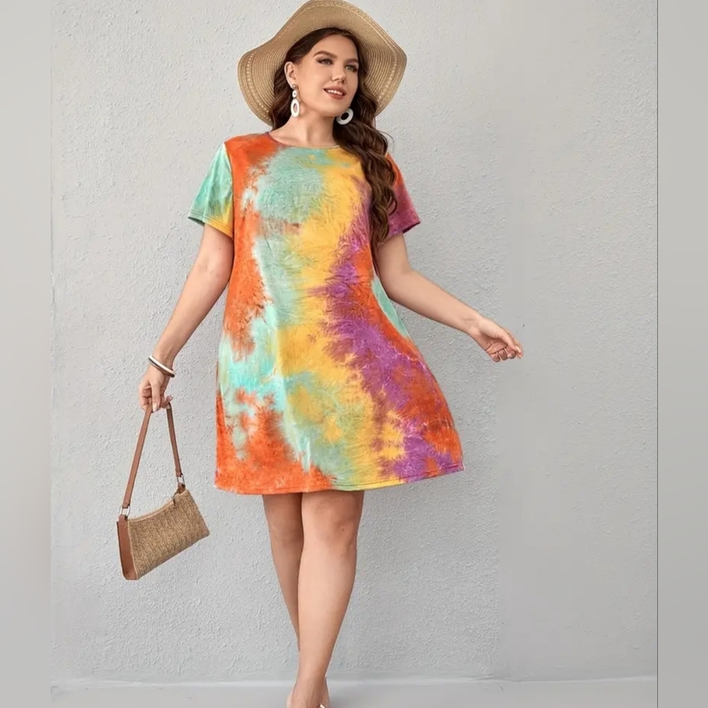 NWOT Tie Dye shirt Dress or Cover-up